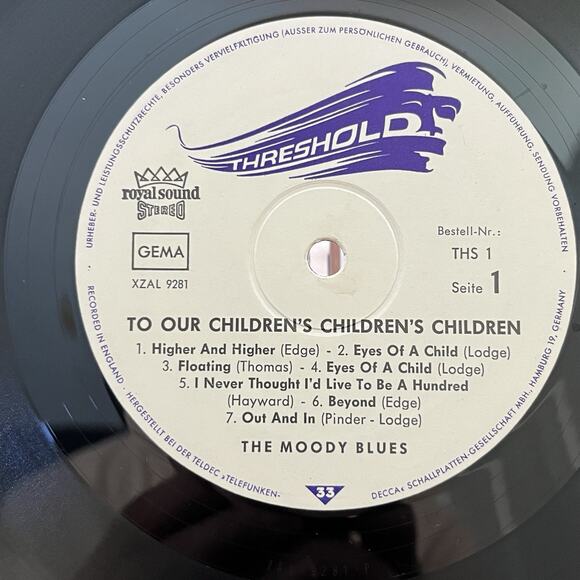 The Moody Blues To Our Children's Children's Children Vinyl LP 1969 Threshold - Picture 5 of 10
